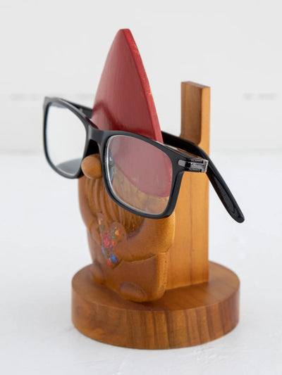 Wooden Gnome Eyeglass Holder