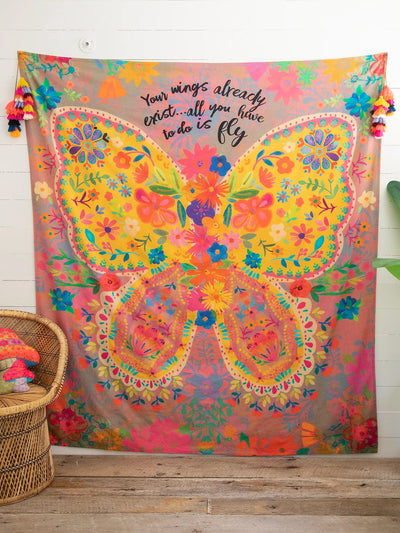 "Your Wings Exist" Cotton Wall Tapestry