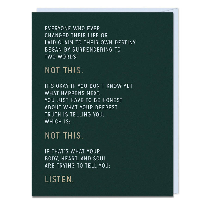 "Not This" Elizabeth Gilbert Encouragement Card