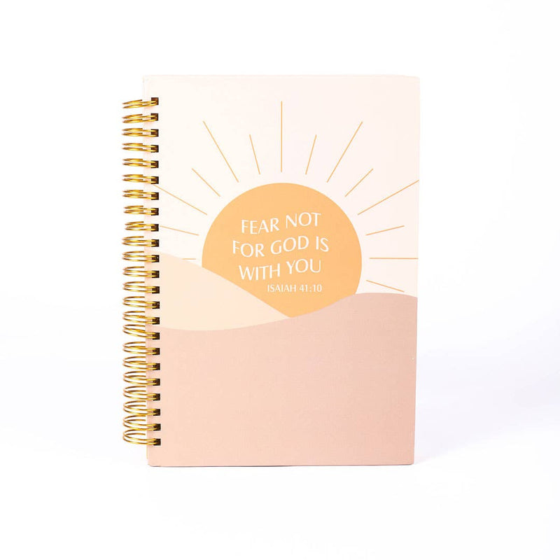 "Fear Not For God Is With You - Isaiah 41:10" Spiral Bound Journal
