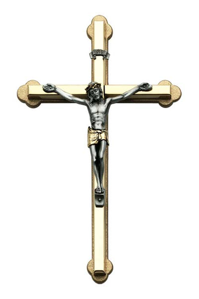6" 2-toned Wall Crucifix