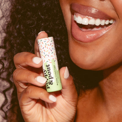 Poppy & Pout Birthday Confetti Cake Lip Balm - Green