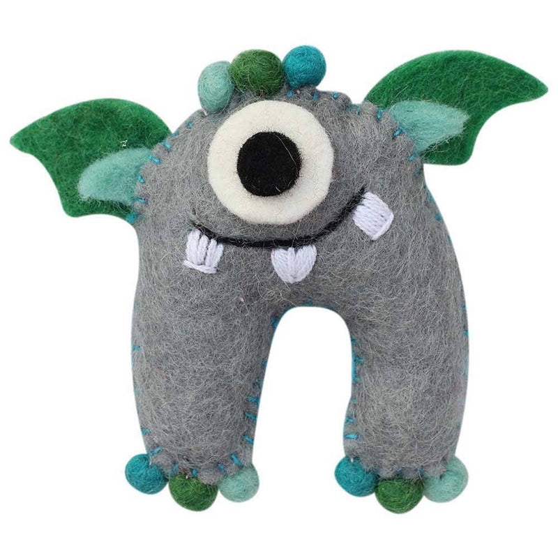 Felt Tooth Fairy Pillow - Grey Monster