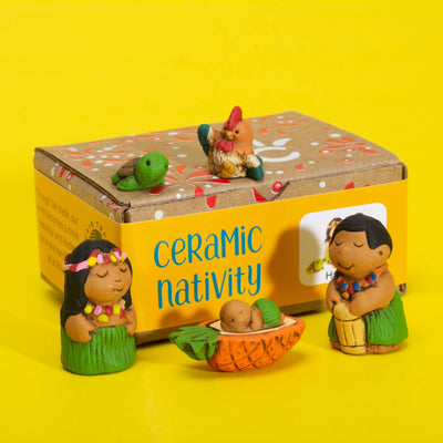 Mini Hawaiian Nativity Set - 6 Piece