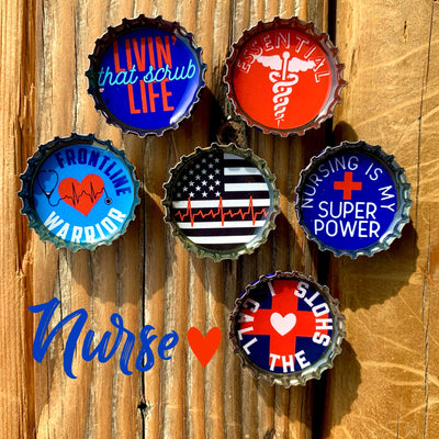 Upcycled "Nurse" Magnets - Six Pack