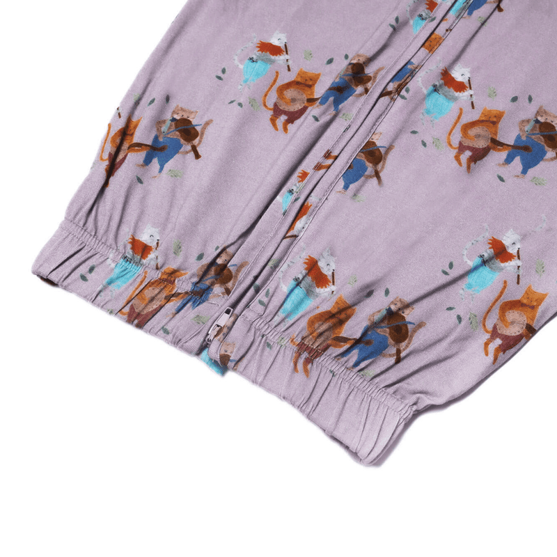 Kittens Zippered Open Bottom Sleeper: 0M-3M