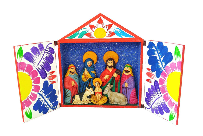 Wooden Nativity Retablo