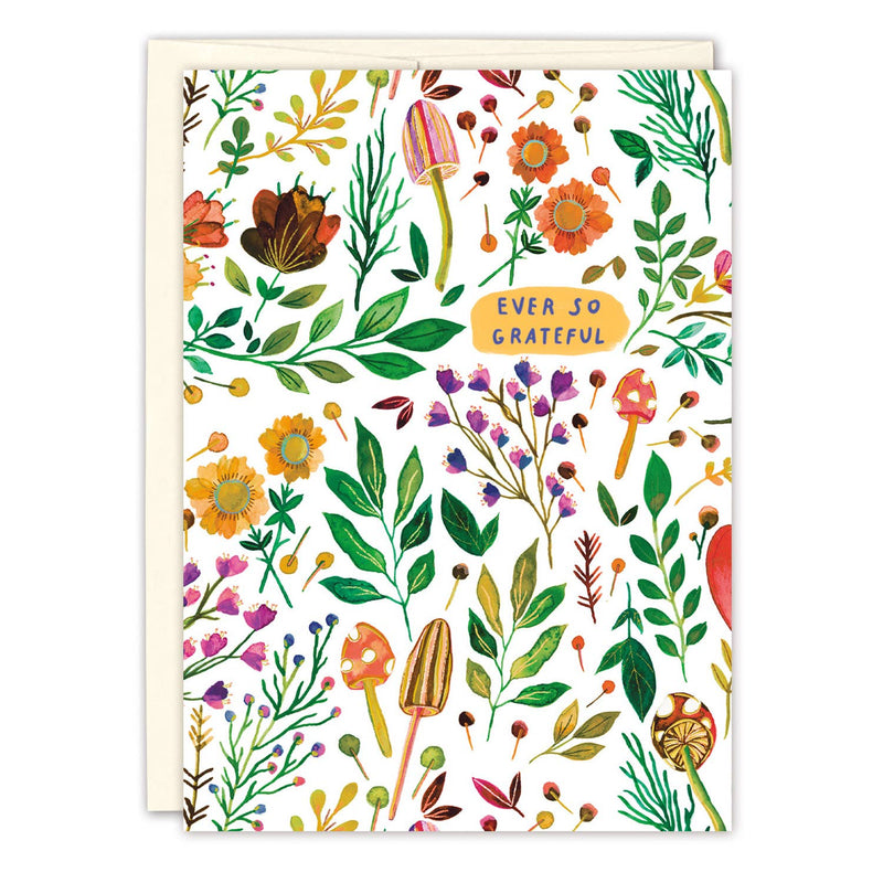 Mushrooms "Ever So Grateful" Thank You Card