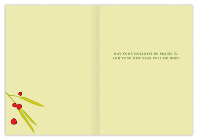 "Peace" Dove & Ornament Holiday Card