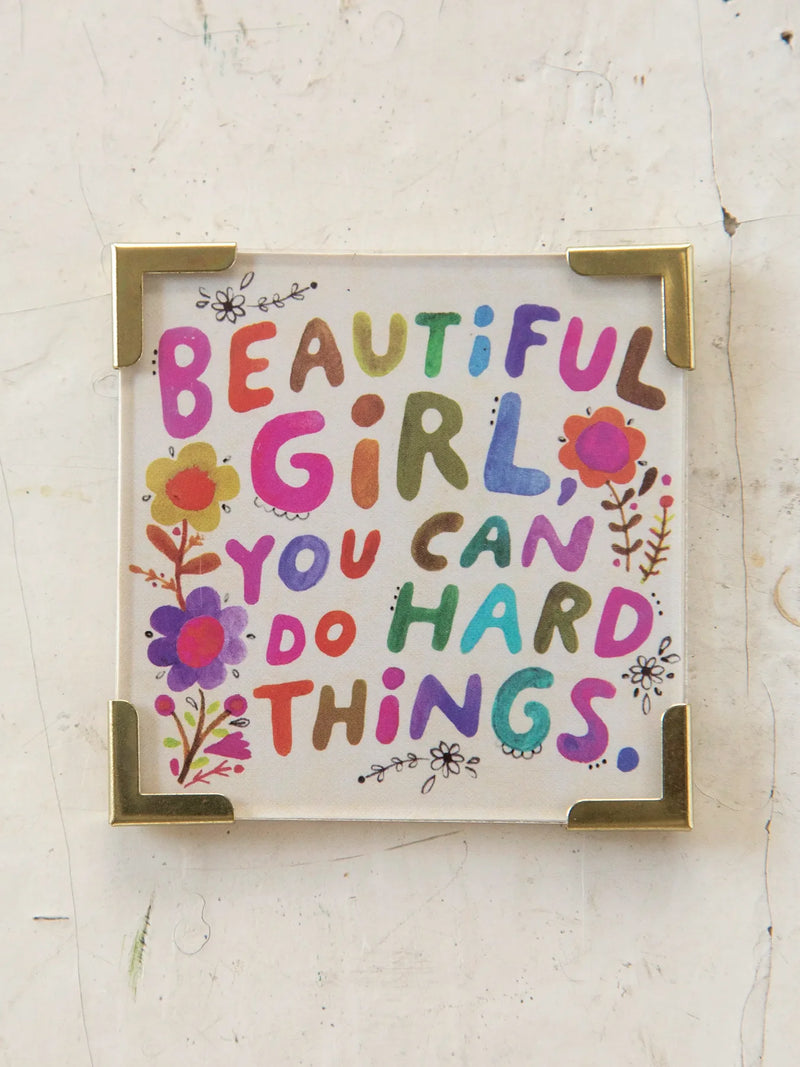 "Beautiful Girl" Corner Magnet