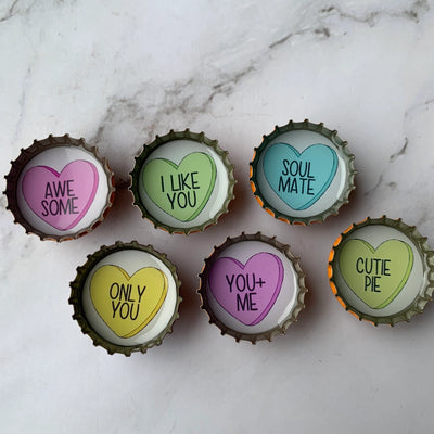 Upcycled "Be Mine" Magnet - Six Pack