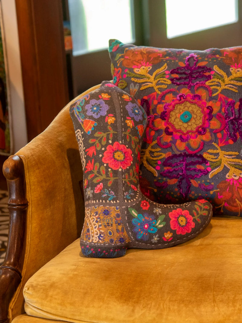 Boho Shaped Pillow - Boot