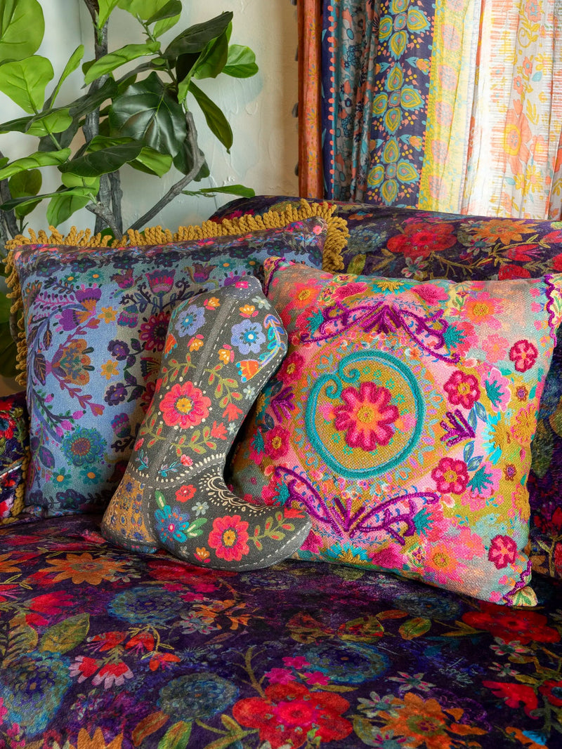 Boho Shaped Pillow - Boot