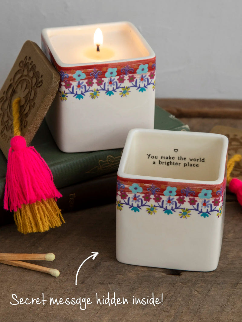 "Brighter Place" Secret Message Trinket Box Candle