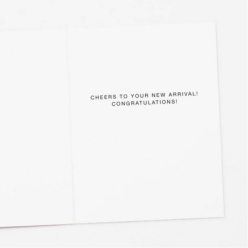 "Bottoms Up" New Baby Greeting Card