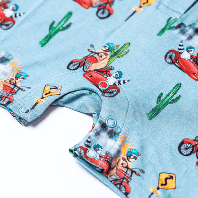 Adventure Buddies Polo Romper: 9-12M & 12-18M