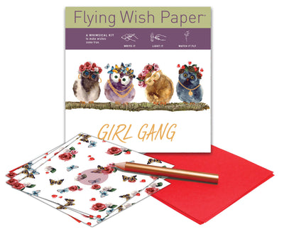 "Girl Gang" Flying Wish Paper  (Mini with 15 Wishes + Accessories)