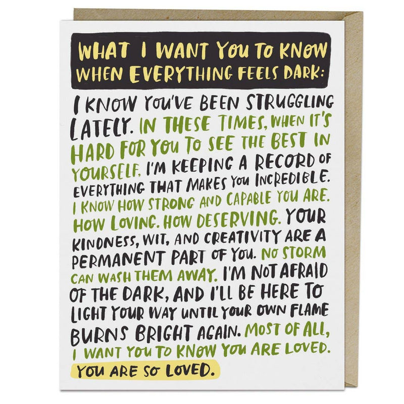 "When Everything Feels Dark" Empathy Card