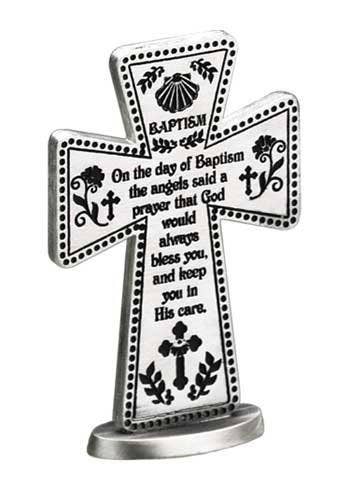 Standing Baptismal Message Cross