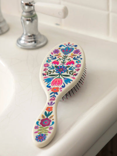 Wet/Dry Detangling Hairbrush - Cream