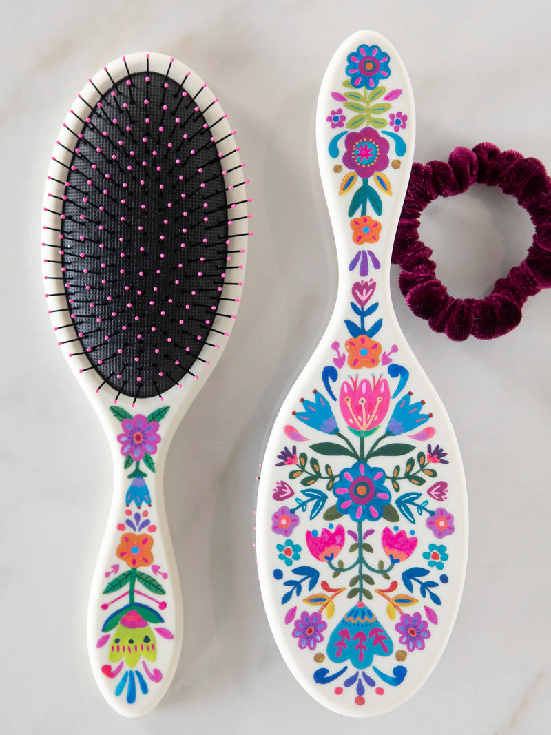 Wet/Dry Detangling Hairbrush - Cream