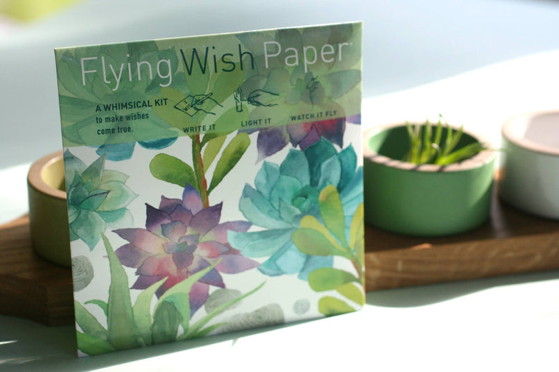 "Cactus Garden" Flying Wish Paper (Mini with 15 Wishes + Accessories)