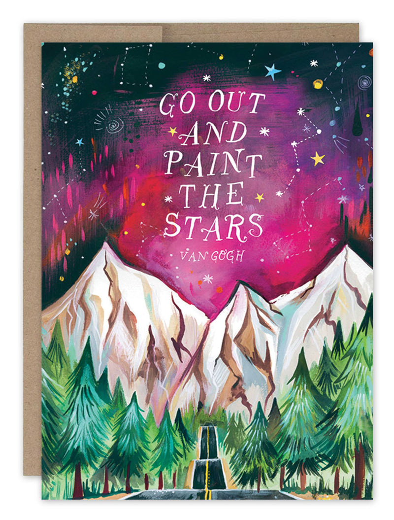 "Go Out And Paint The Stars" Van Gogh Encouragement Card