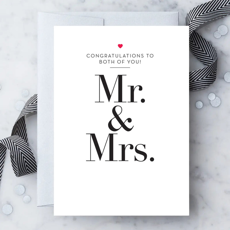 “Mr. & Mrs.” Wedding Day Card
