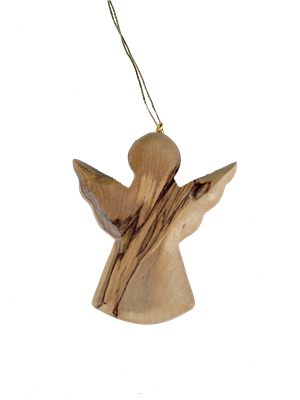 Olive Wood From Bethlehem | Angel ornament