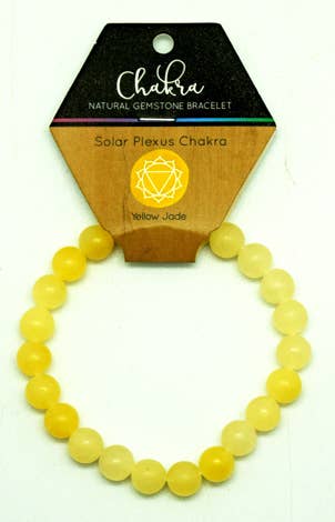 Solar Plexus Yellow Jade Gemstone Bracelet