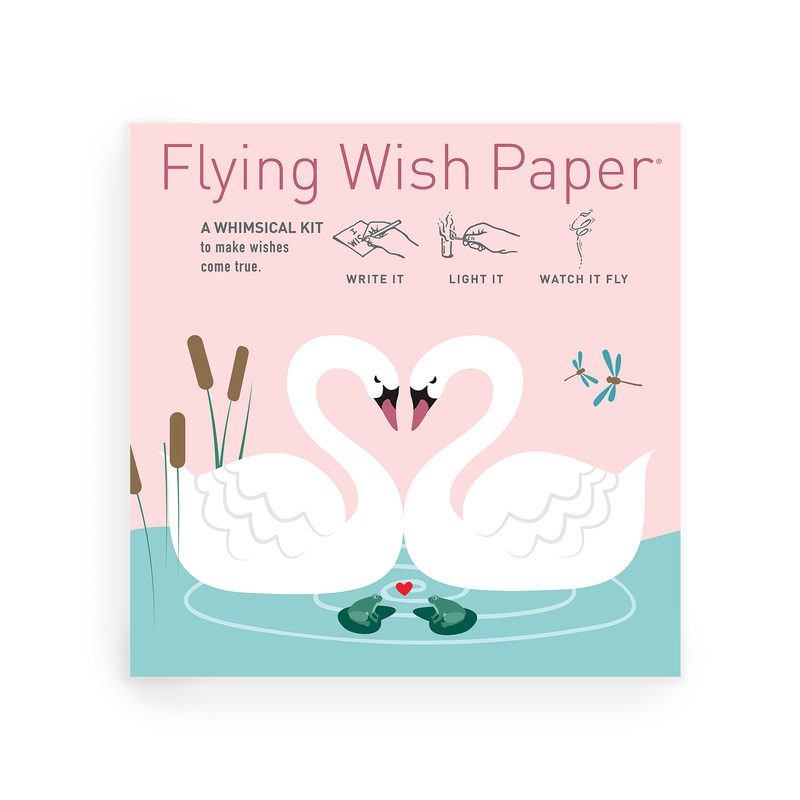 "Swan Lake Love" Flying Wish Paper (Mini with 15 Wishes + Accessories)