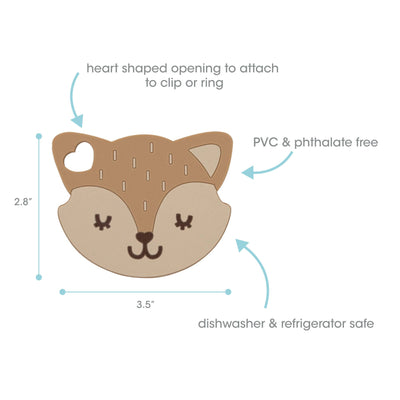 Fox Silicone Teether, BPA Free