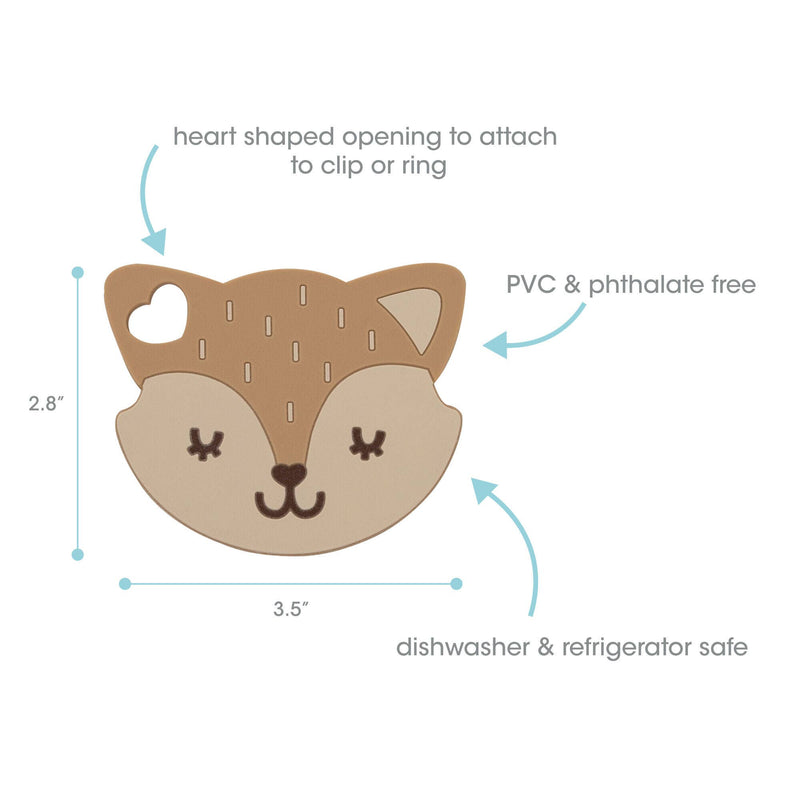 Fox Silicone Teether, BPA Free