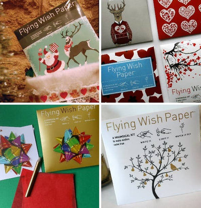 "Christmas Cakes" Flying Wish Paper (Large with 50 Wishes + Accessories)