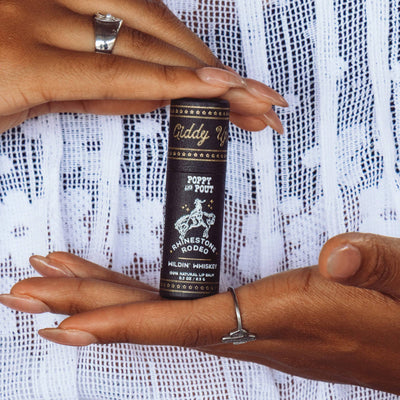 Poppy & Pout Rhinestone Rodeo, Wildin' Whiskey Lip Balm