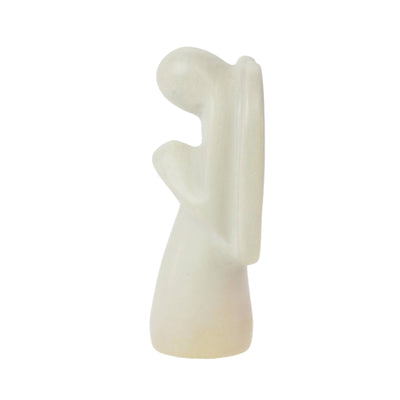 Small Soapstone Angel Sculpture, Natural Stone