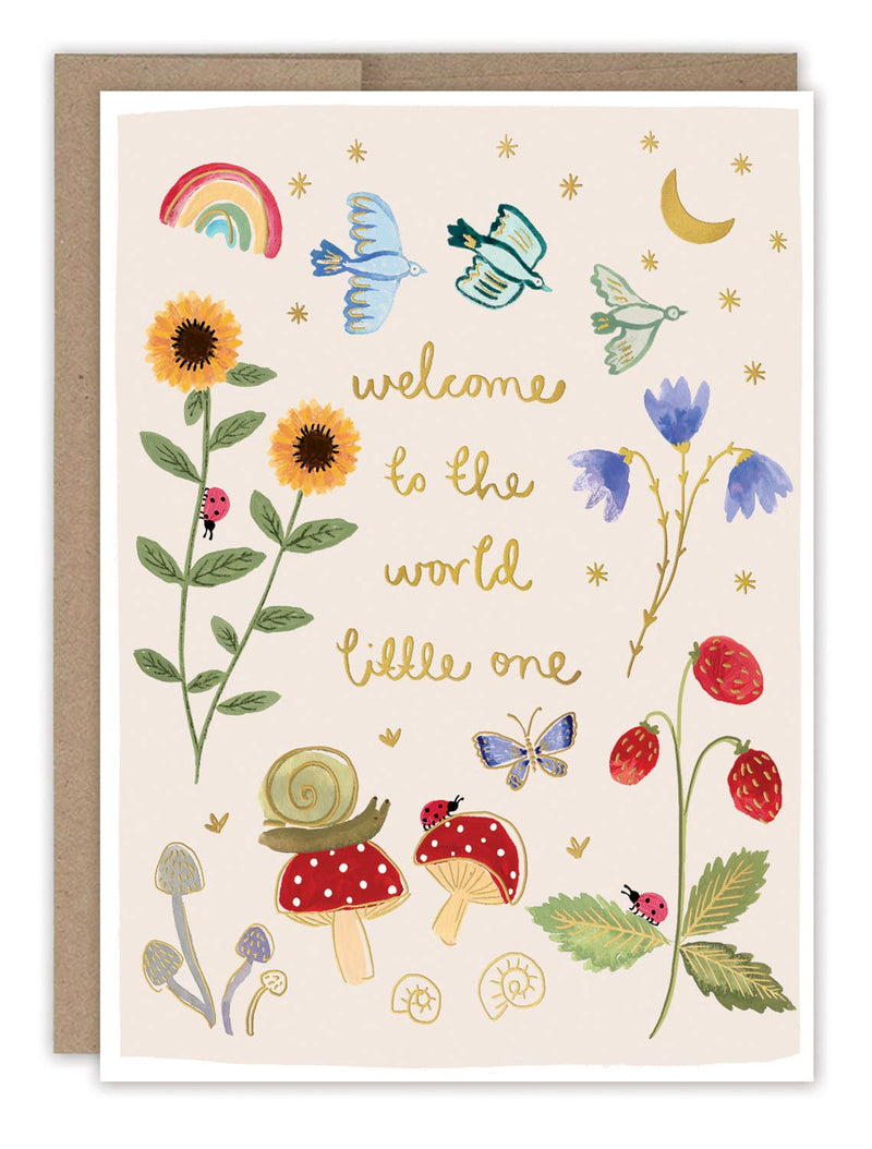 "Welcome To The World Little One" Baby Card