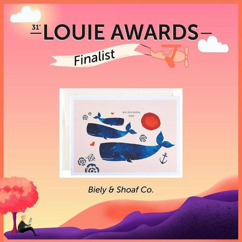 Whale Family New Baby Card