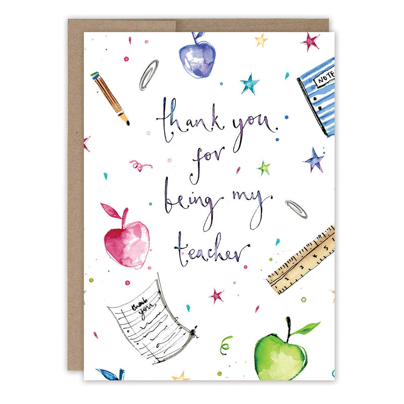 "Thank You For Being My Teacher" Greeting Card
