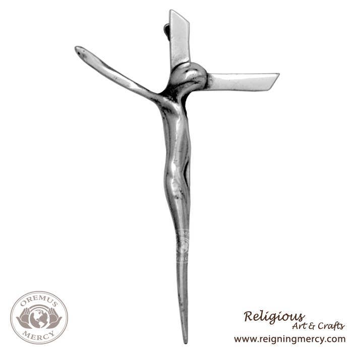 Contemporary Pewter Wall Cross              