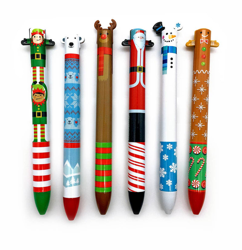 "Twice As Nice" 2 Color Christmas Holiday Click Pen