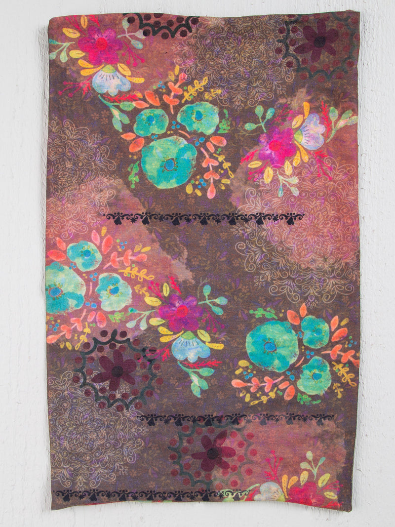 Full Boho Bandeau® Headband - Espresso Bright Floral