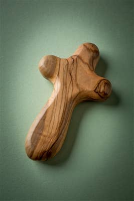 Olive Wood From Bethlehem | Small Holding Cross