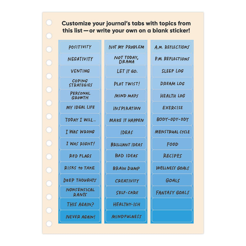 "My Life Sorted (Sort of)" Tabbed Sticker Journal