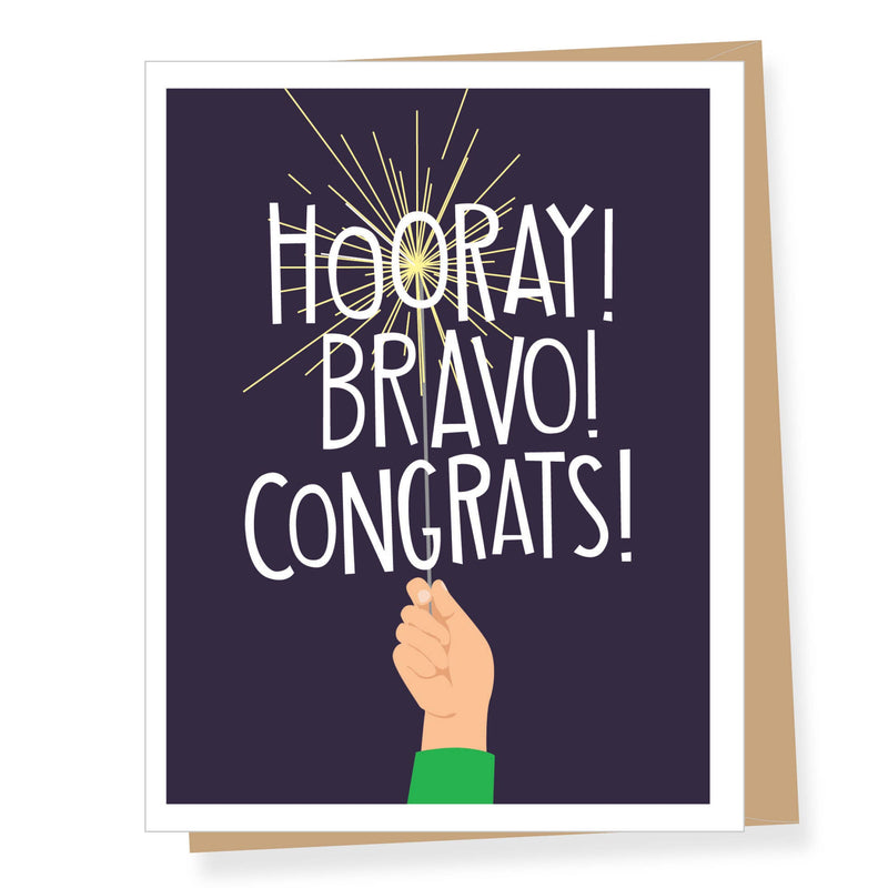 Hooray Sparkler Congratulations Card