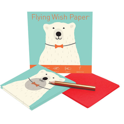 "Polar Bear" Flying Wish Paper (Mini Kit with 15 Wishes + Accessories)