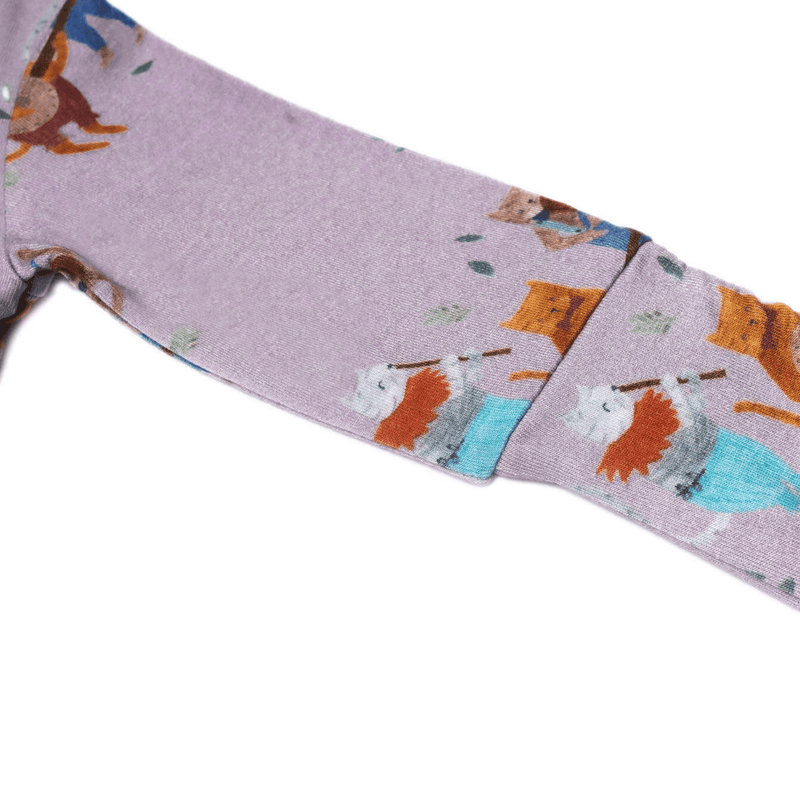 Kittens Zippered Open Bottom Sleeper: 0M-3M