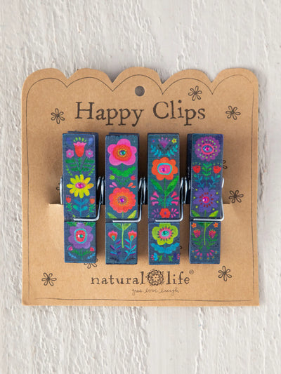 "Folk Flower" Happy Clip Set
