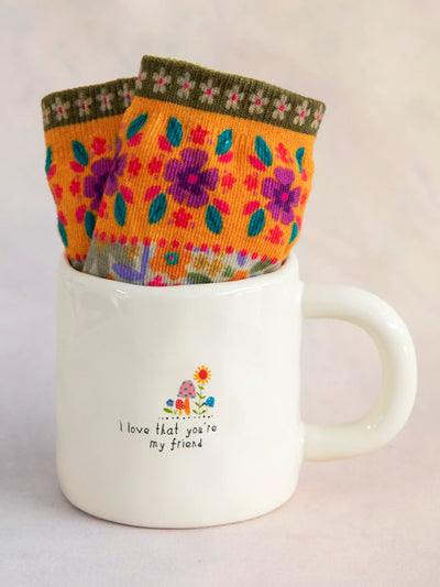 "I Love That You're My Friend" Mug & Sock Gift Set