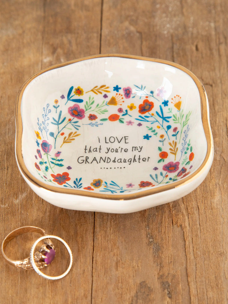 Antiqued Trinket Bowl - Granddaughter